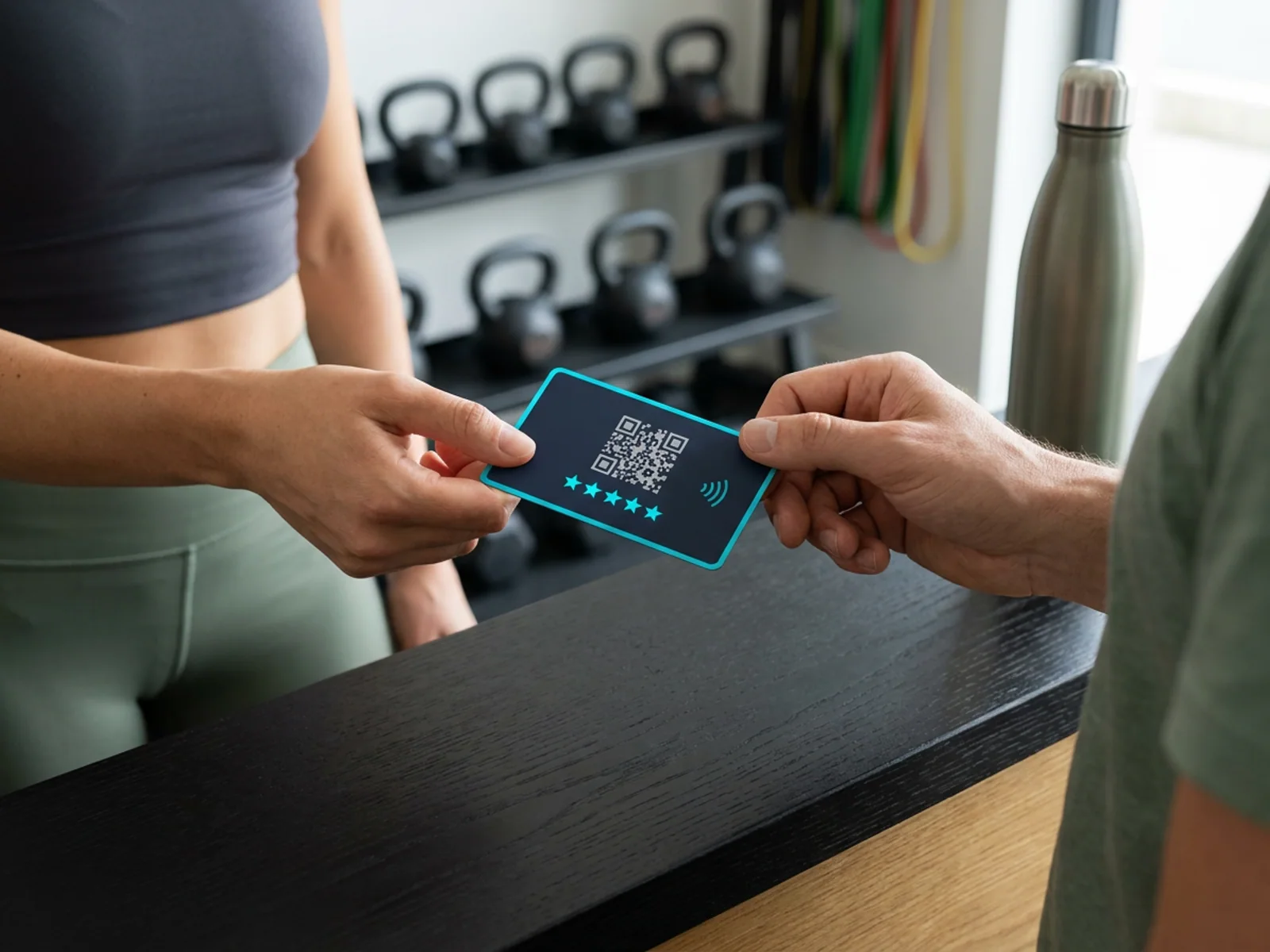 NFC- und QR-Bewertungskarte für Fitness & Coaching