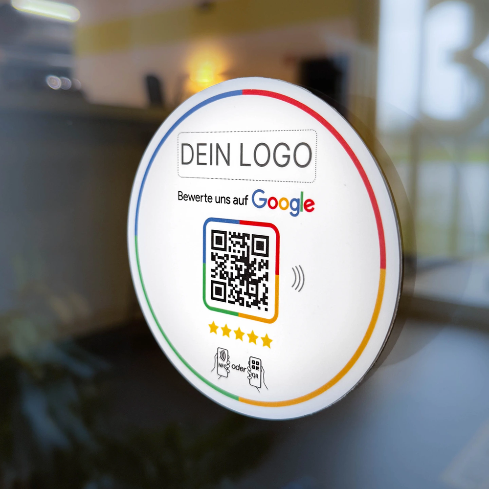 Google Bewertung Aufkleber mit Logo