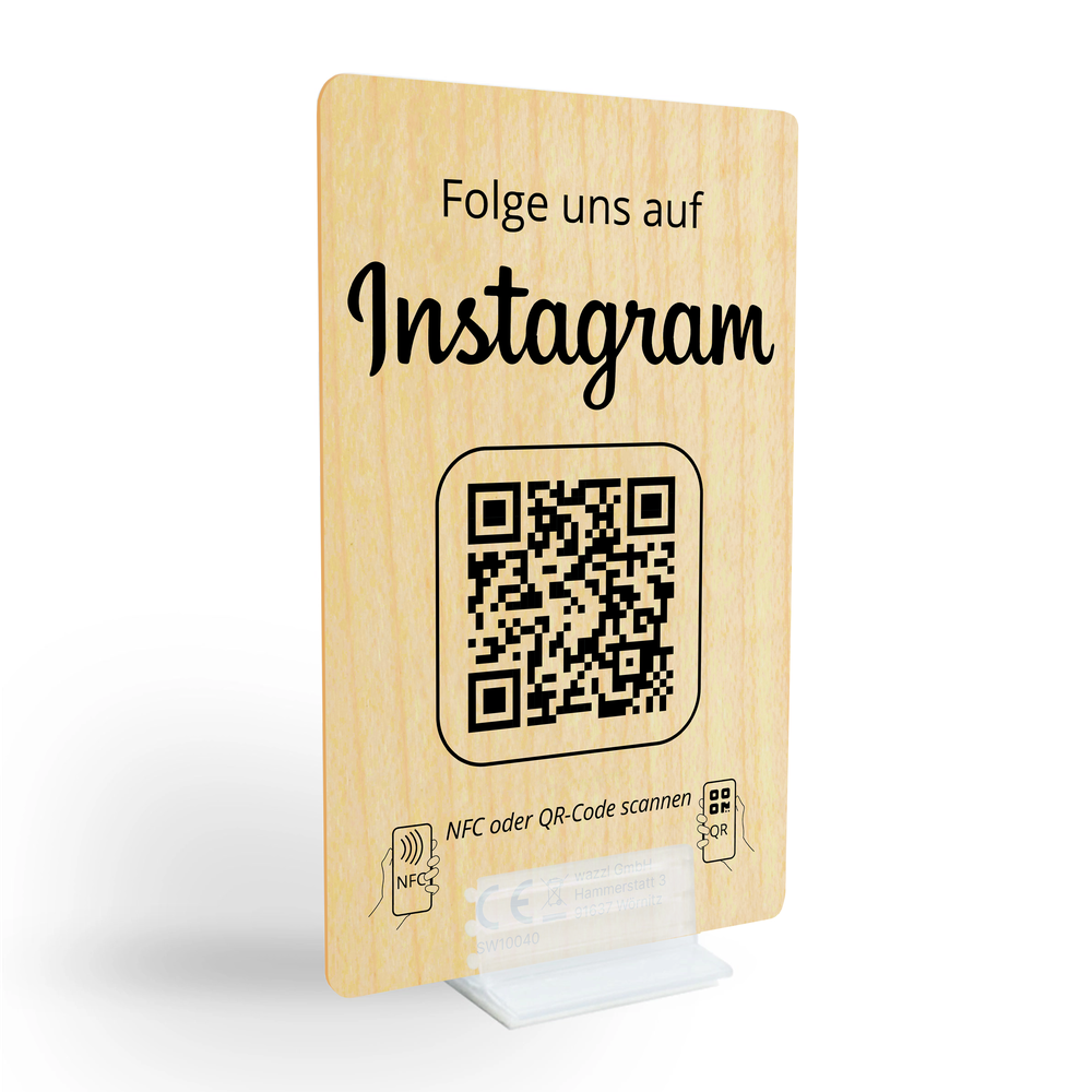 Instagram Aufsteller aus Holz