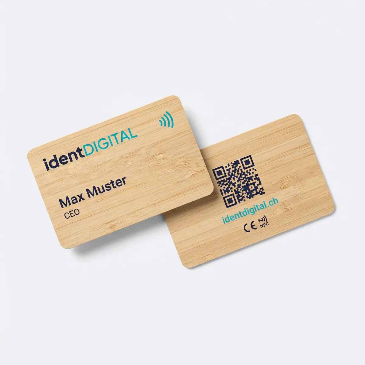Bambus NFC & QR-Code Visitenkarte