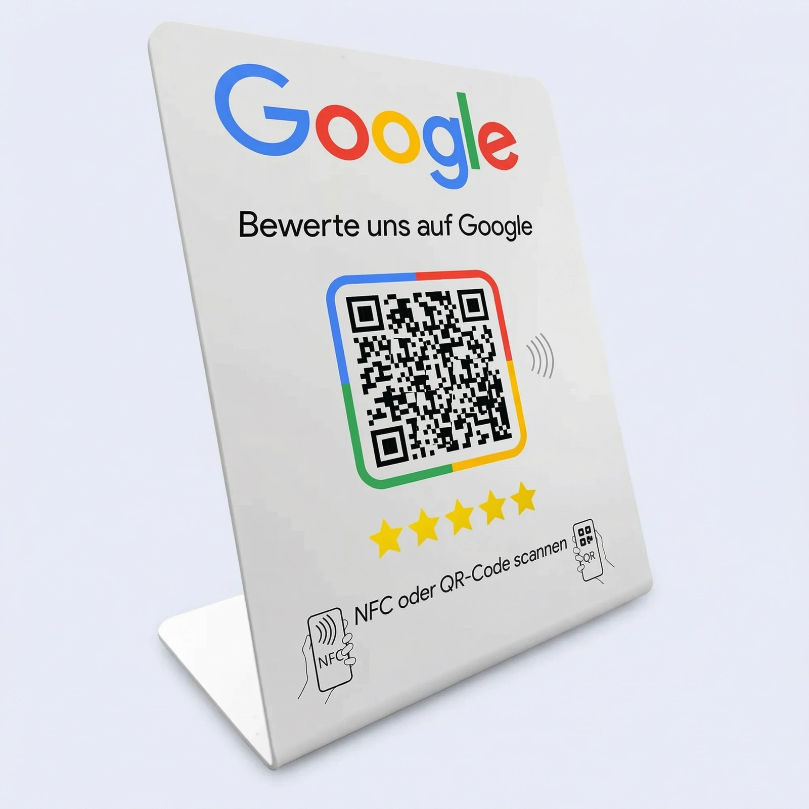 Google Bewertungs-Display mit NFC & QR-Code