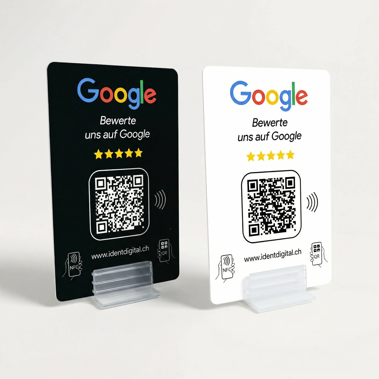 Google Bewertungskarte – NFC & QR-Code
